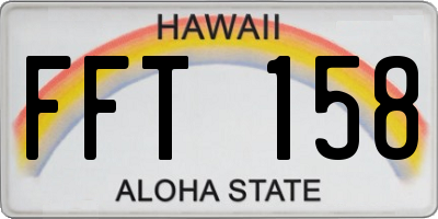 HI license plate FFT158