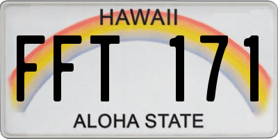 HI license plate FFT171