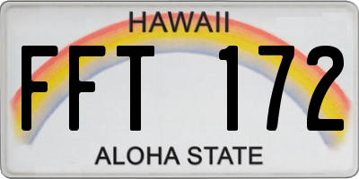 HI license plate FFT172