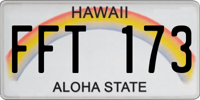 HI license plate FFT173