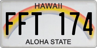 HI license plate FFT174