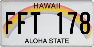 HI license plate FFT178