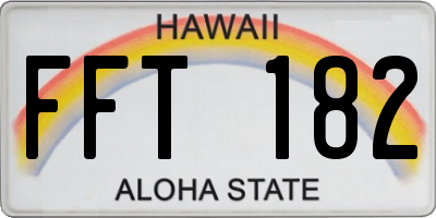 HI license plate FFT182
