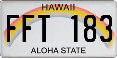 HI license plate FFT183
