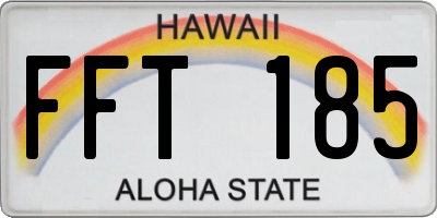 HI license plate FFT185