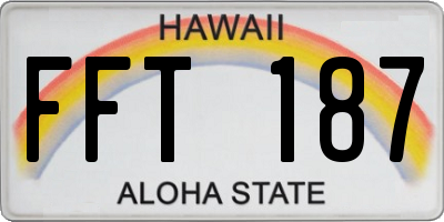 HI license plate FFT187