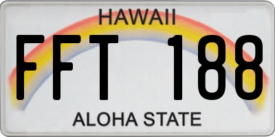 HI license plate FFT188