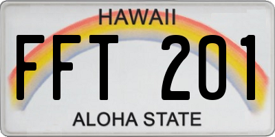 HI license plate FFT201