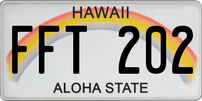 HI license plate FFT202