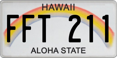 HI license plate FFT211