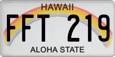 HI license plate FFT219