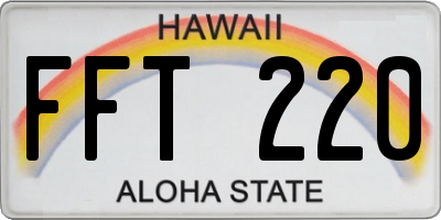 HI license plate FFT220