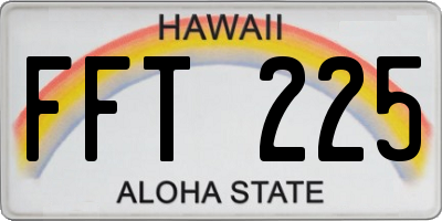 HI license plate FFT225