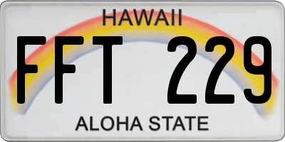 HI license plate FFT229