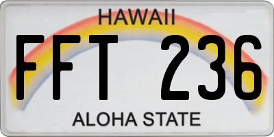 HI license plate FFT236