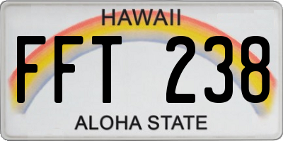 HI license plate FFT238