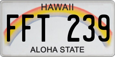 HI license plate FFT239