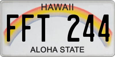HI license plate FFT244