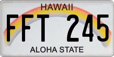 HI license plate FFT245