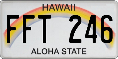 HI license plate FFT246