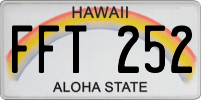 HI license plate FFT252