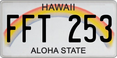 HI license plate FFT253