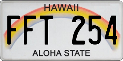 HI license plate FFT254