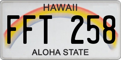 HI license plate FFT258