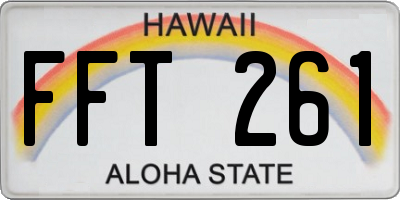 HI license plate FFT261