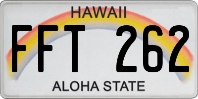 HI license plate FFT262