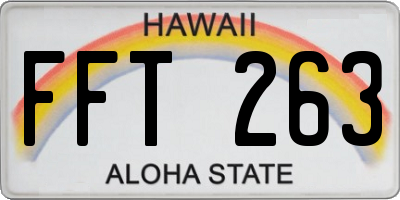 HI license plate FFT263