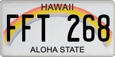 HI license plate FFT268