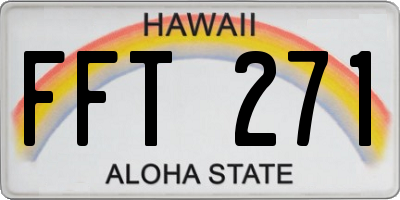 HI license plate FFT271