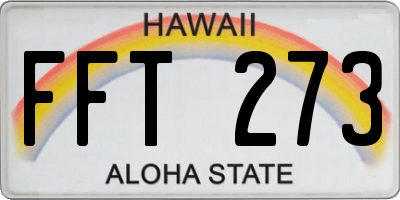 HI license plate FFT273