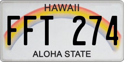 HI license plate FFT274