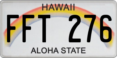 HI license plate FFT276