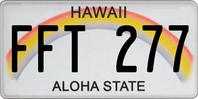 HI license plate FFT277
