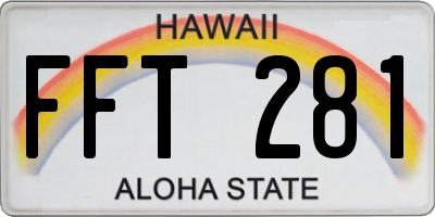 HI license plate FFT281