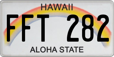 HI license plate FFT282