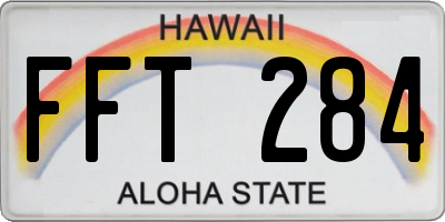 HI license plate FFT284