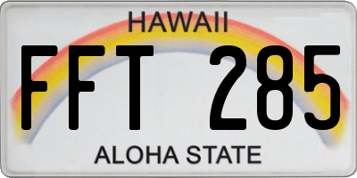 HI license plate FFT285