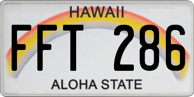 HI license plate FFT286