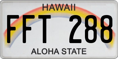HI license plate FFT288
