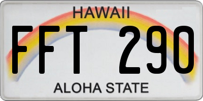HI license plate FFT290