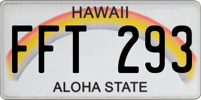 HI license plate FFT293