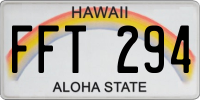 HI license plate FFT294