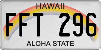 HI license plate FFT296