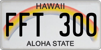 HI license plate FFT300