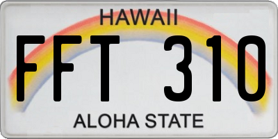 HI license plate FFT310