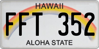 HI license plate FFT352